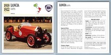 Lancia - Kappa - 1919-22 Popular - Classic Cars Collectors Club Card