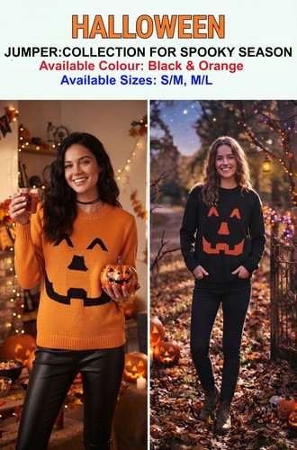 Ladies halloween jumper long - jumper,