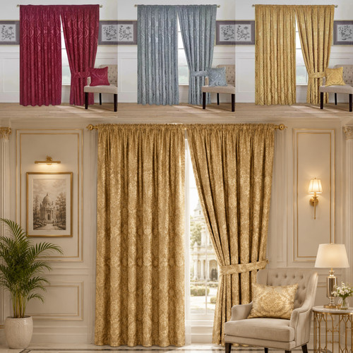 Fully lined pencil pleat - lined,