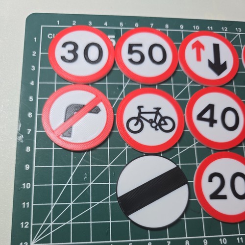 Road signs toy printed - road,