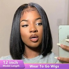 12inch Straight Glueless Bob