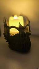 Scary Skull Tea Light Candle