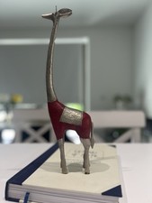 handcrafted metal, wood giraffe sculpture home decor collectible African culture