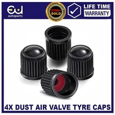 DUST AIR VALVE TYRE CAPS BLACK
