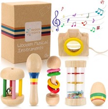 6pcs Different Wooden Baby Toys for 6-12-24 Month Old Toddlers Montessori Toy f