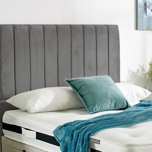 Plush velvet panel headboard - velvet,