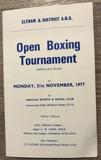 Programme Eltham boxing