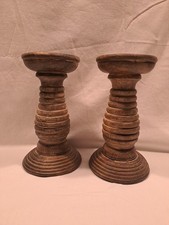 Pair Of Large Chunky Wooden