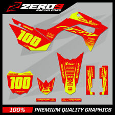 Custom MX Graphics Kit: HONDA CRF 110 Motocross Graphics Decals BLOCK RED/YEL-F