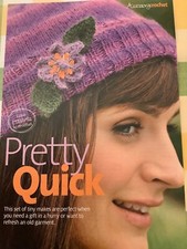 LADIES FLOWER EMBELLISHMENTS KNITTING PATTERN FLORAL KEY RING 4-PLY YARN VGC