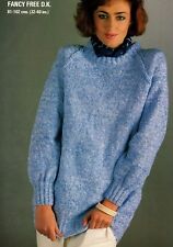 332 LADY'S LONGLINE JUMPER DK KNITTING  PATTERN VINTAGE SIZES 32-40", 81-102cm
