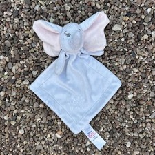 Disney Matalan Dumbo Elephant Baby Comforter "HELLO WORLD" Soft Toy grey blankie