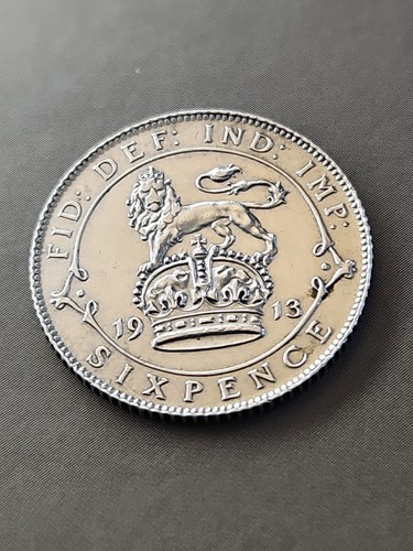 Rare 1913 george sixpence - 1913,