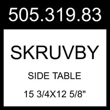 IKEA SKRUVBY Side Table Black-blue  15 3/4x12 5/8" 505.319.83