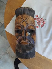 Vintage tribal carved wood - carved,