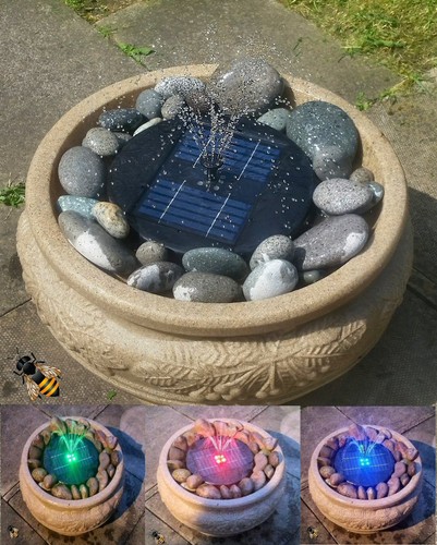 Solar water feature fountain - solar,