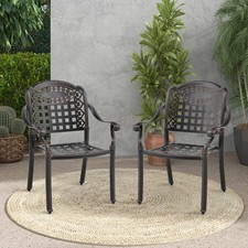 2PCS Cast Aluminum Patio Chair