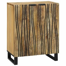 Sideboard Solid Mango Wood Rustic Wooden Storage Dining Furniture  vidaXL