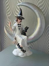TK Maxx Halloween Witches With Cat On The Moon Ornament