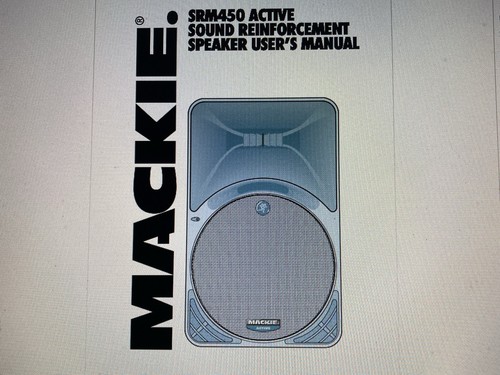Mackie srm450 user manual - user,