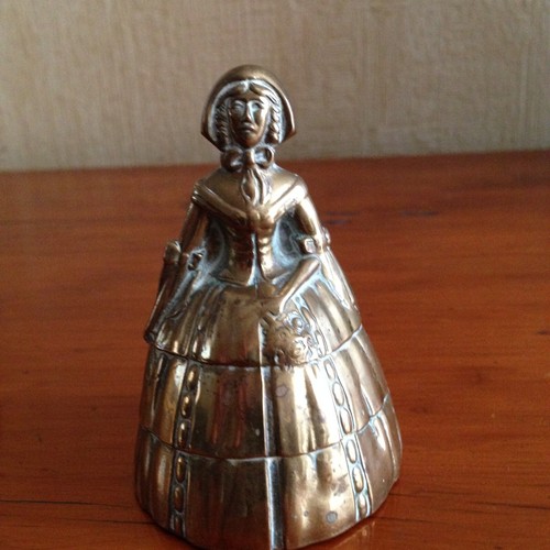 Vintage brass crinoline lady - vintage,