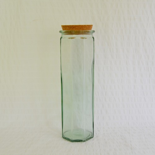 Recycled green glass octagonal - recycled,