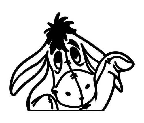 Eeyore wave vinyl - 4”, decal