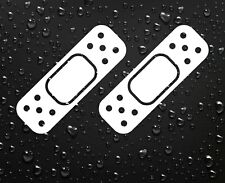 2x Plaster Band-aid Vinyl Decals Cover Scraps Hide Dent Car Van Sticker 120x40mm
