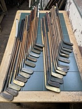 Hickory Golf Clubs X26 Putters Blade Style 1900-1920s Brass & Never Rust Heads