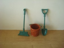 TOY BUCKET BROOM AND SPADE ACCESSORIES FOR HORSE STABLE