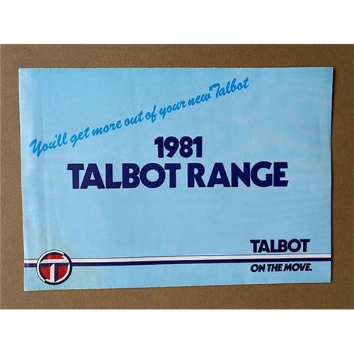 Talbot 1981 range brochure - range,