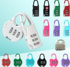  3 Digit luggage Combination Padlock steel Locker Gym Travel Suitcase UK