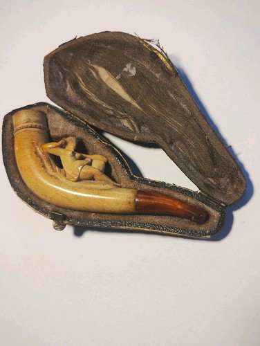 Antique meerschaum amber pipe - ,