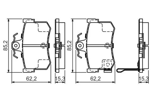 Brake pads 986 424 568 - pads, 0