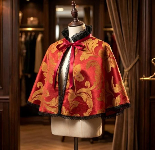 Burgundy gold jacquard - burgundy,