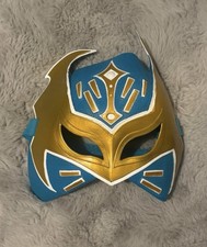 Mattel 2012 WWE Sin Cara Wrestling Mask Adjustable Blue Gold