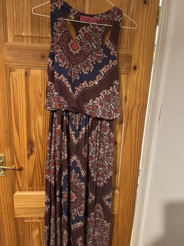 Brown red paisley maxi - paisley,