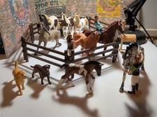 Joblot Schliech Retired Horses Rider Grooms Dogs Paddock Fence Saddle Stand