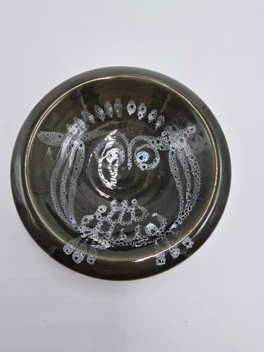 Lotus pottery owl side bowl - owl,