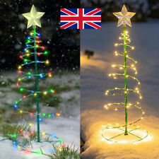 Solar Powered LED Christmas Tree Stake Star Light Outdoor Yard Gardens Pathway