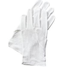 White 100% Cotton Gloves Pairs