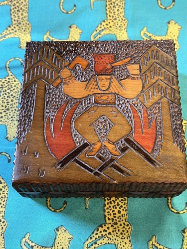 Folk art wooden box - folk,