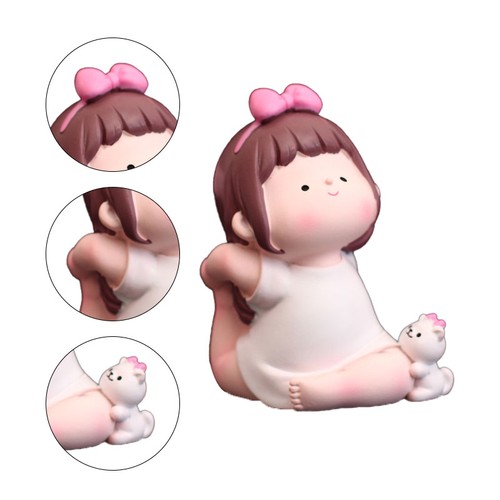 Yoga girl figurine cartoon - yoga,