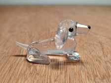 Swarovski Crystal Mini Dachshund Doxy Dog Approx 60mm Long - Please See Video