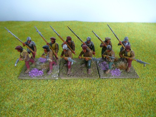 28mm medieval billmen unit