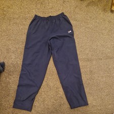 Vintage 90s Fila Tracksuit Bottoms Pants Cuffed Drawstring Y2K Blue Mens medium 
