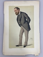 Vanity Fair Ape Print, Frederick Arthur Stanley, With Original Article