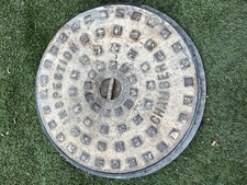 Cast Iron Manhole Cover Plastic Frame Access Metal Inspection 19W Drain Inches