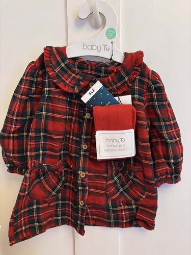 Baby girls tartan dress - tu,