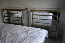 2 x Large Mirrored Chest Of